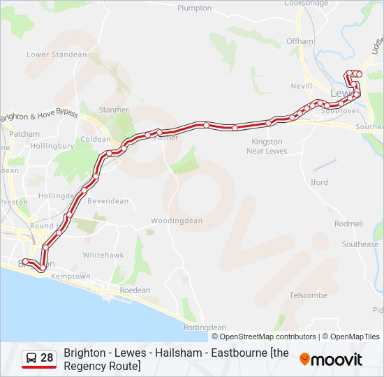 28 Bus Line Map