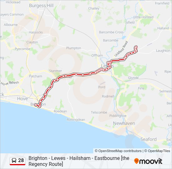28 Bus Line Map