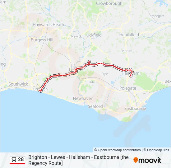 28 Bus Line Map