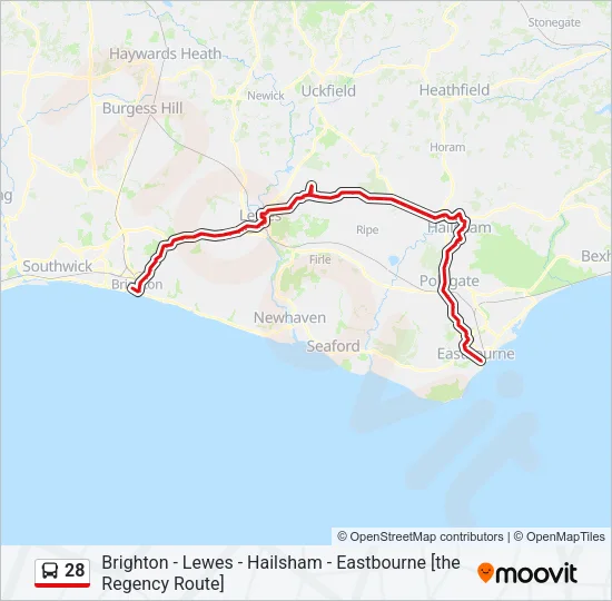 28 Bus Line Map