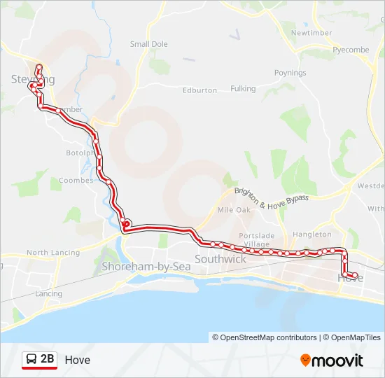 2B Bus Line Map