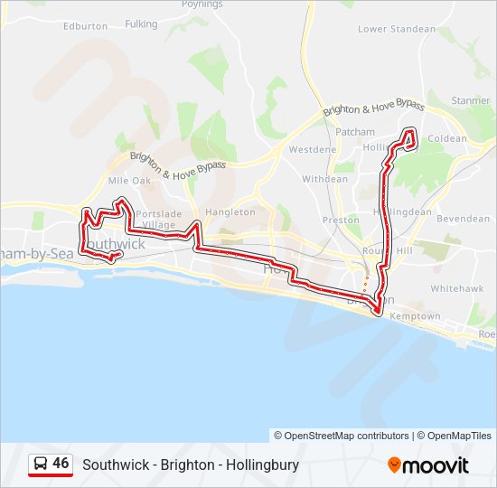 46 Bus Line Map