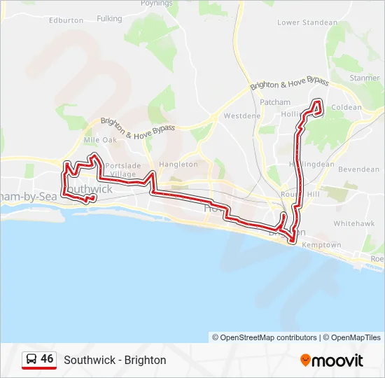 46 Route: Schedules, Stops & Maps - Southwick (Updated)
