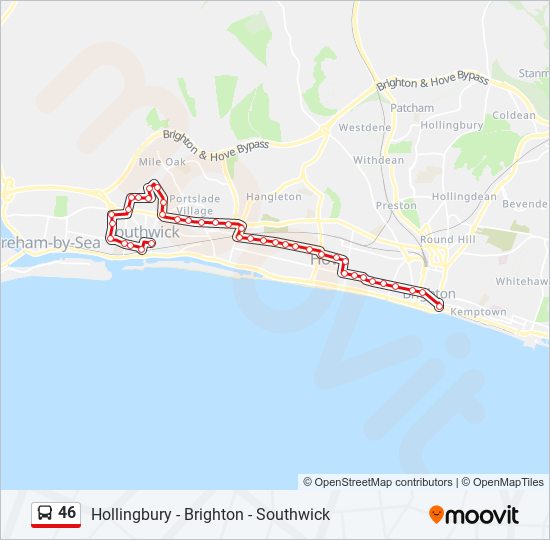 46 Route Schedules, Stops & Maps Brighton (Updated)