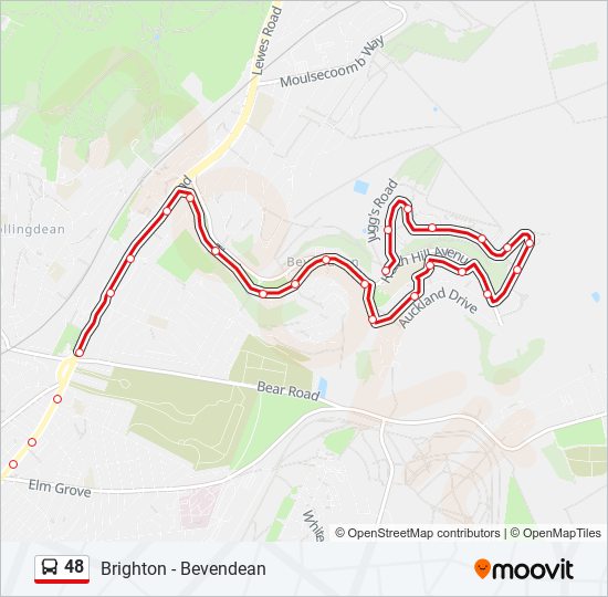 Bus 48 Route Map 48 Route: Schedules, Stops & Maps - Brighton (Updated)