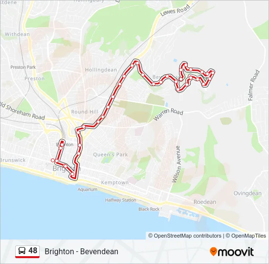 48 Bus Line Map