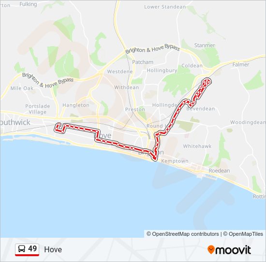 49 Bus Line Map
