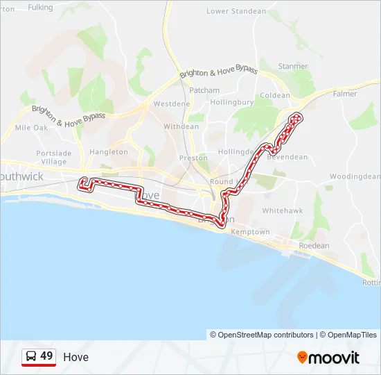 49 Bus Line Map