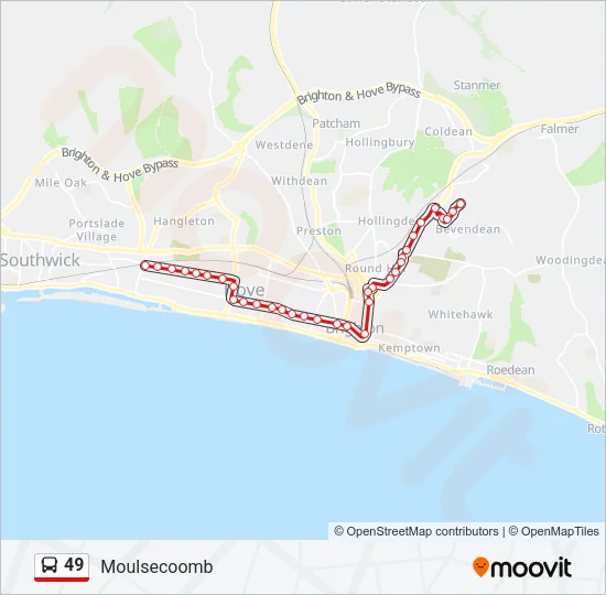 49 Bus Line Map