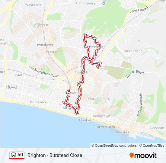 50 Bus Line Map