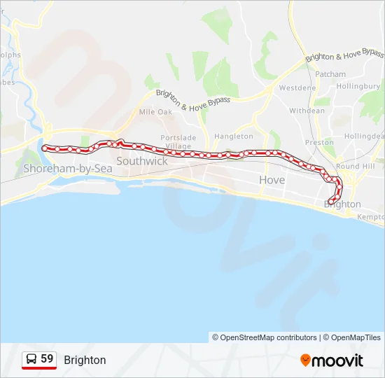 59 Bus Line Map