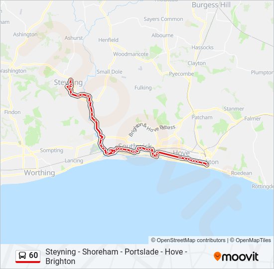 60 Bus Line Map