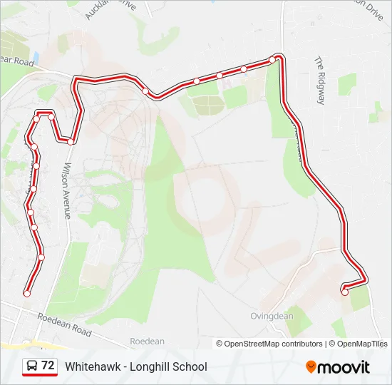72 Bus Line Map