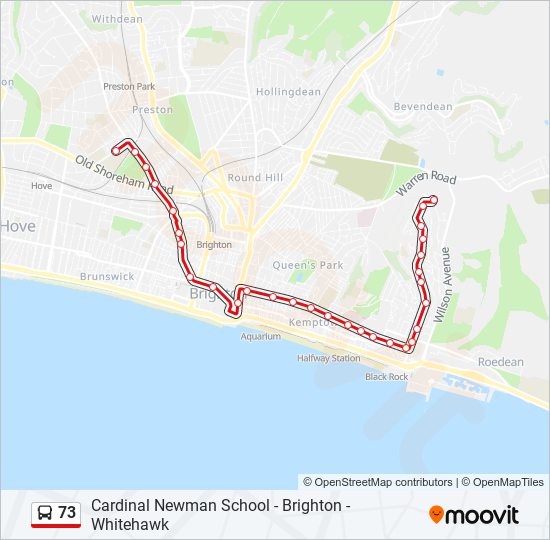 Bus 73 Route Map 73 Route: Schedules, Stops & Maps - Hove (Updated)