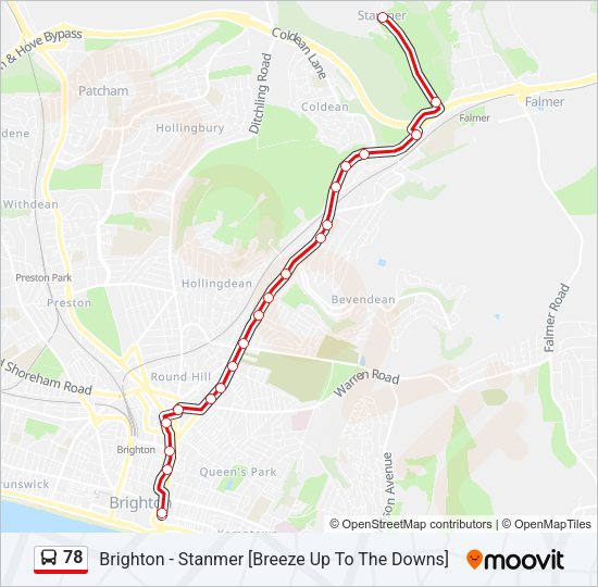78 Bus Line Map