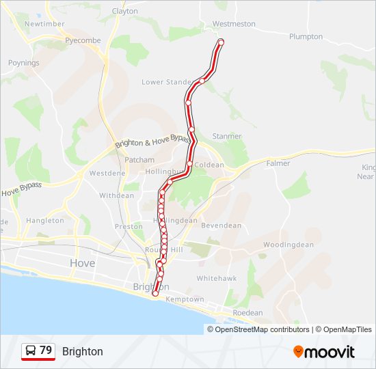 Bus 79 Route Map 79 Route: Schedules, Stops & Maps - Brighton (Updated)