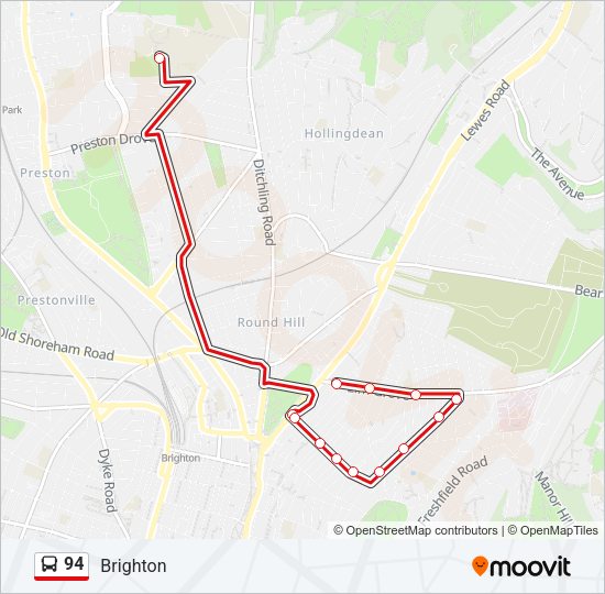 94 Bus Line Map