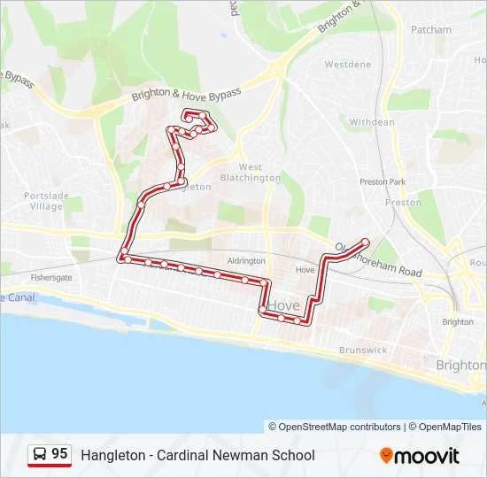 95 Bus Line Map