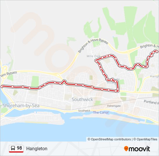 98 bus Line Map