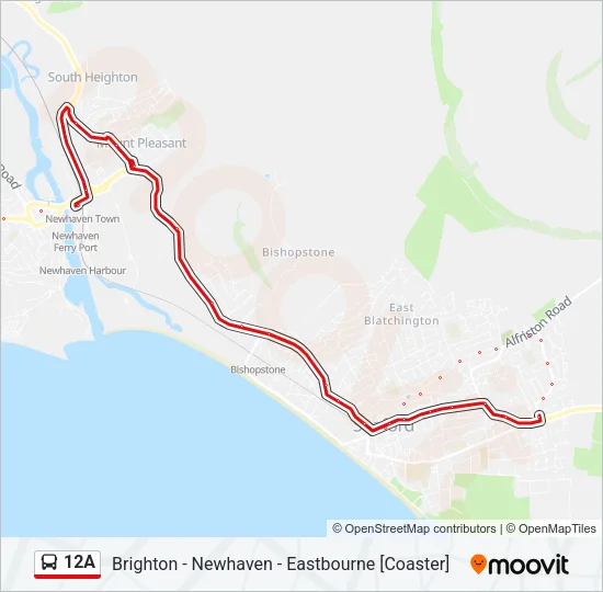 12A Bus Line Map