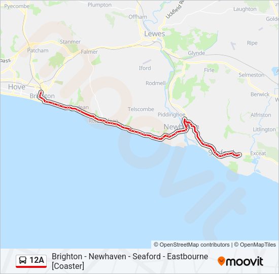 12A Bus Line Map