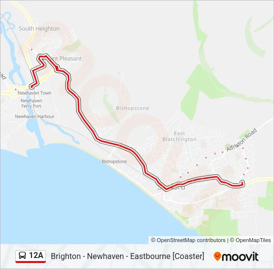 12A Bus Line Map