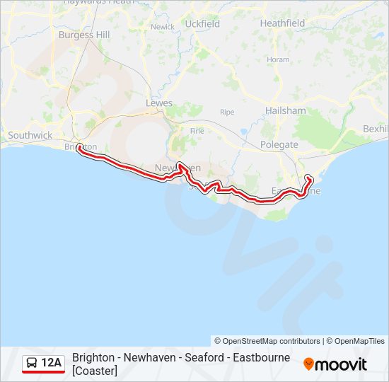 12A Bus Line Map