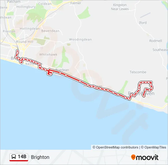 14B Bus Line Map