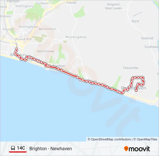 14C Bus Line Map