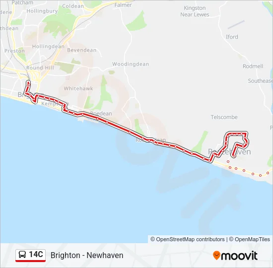 14C Bus Line Map