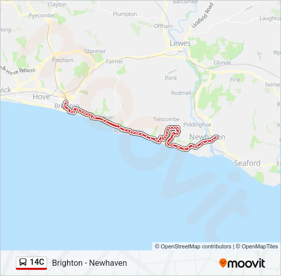 14C Bus Line Map