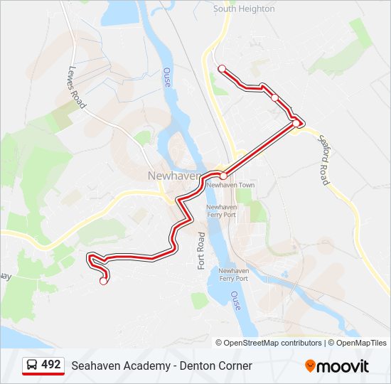 492 Bus Line Map