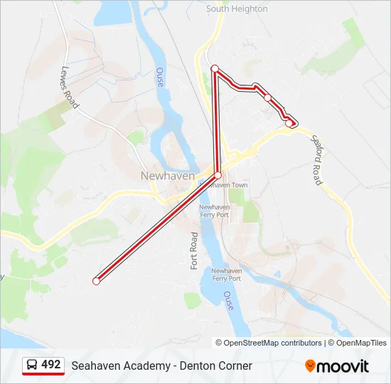 492 Bus Line Map