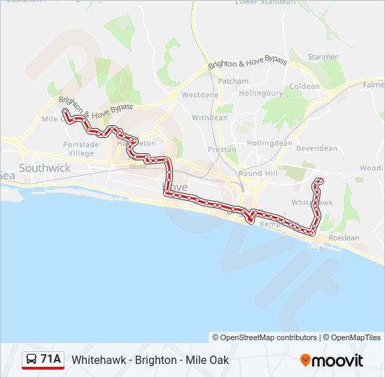 71A Bus Line Map