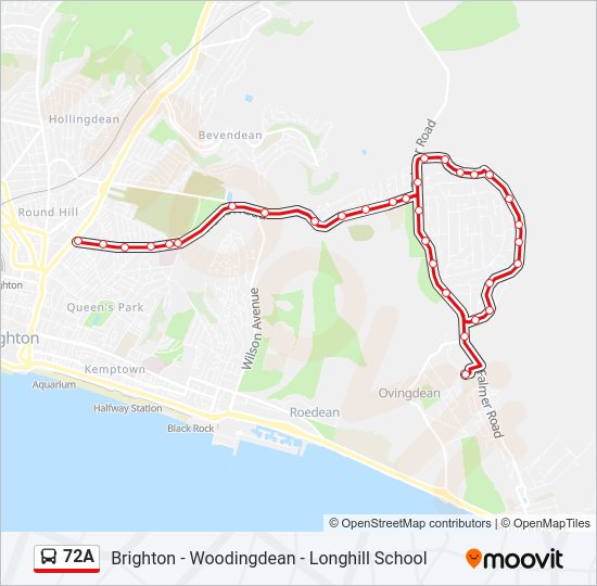 72A Bus Line Map