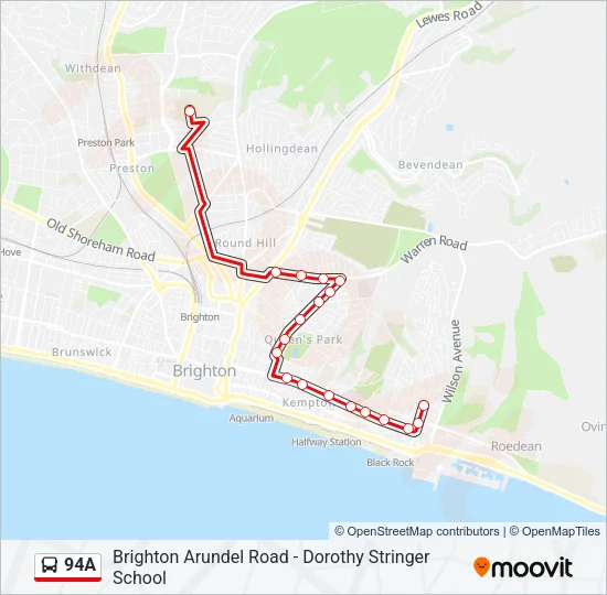 94A Bus Line Map