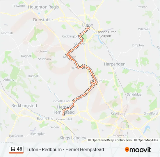 46 Bus Line Map