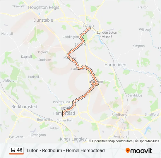 46 Bus Line Map