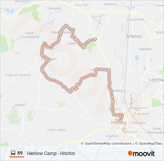 Bus 89 Route Map 89 Route: Schedules, Stops & Maps - Hitchin (Updated)