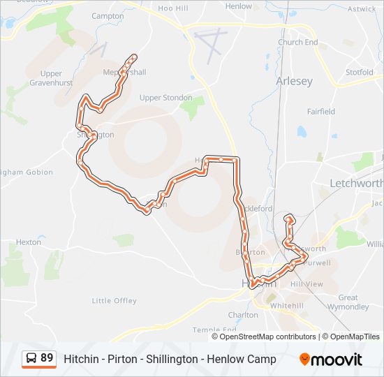 89 Bus Line Map