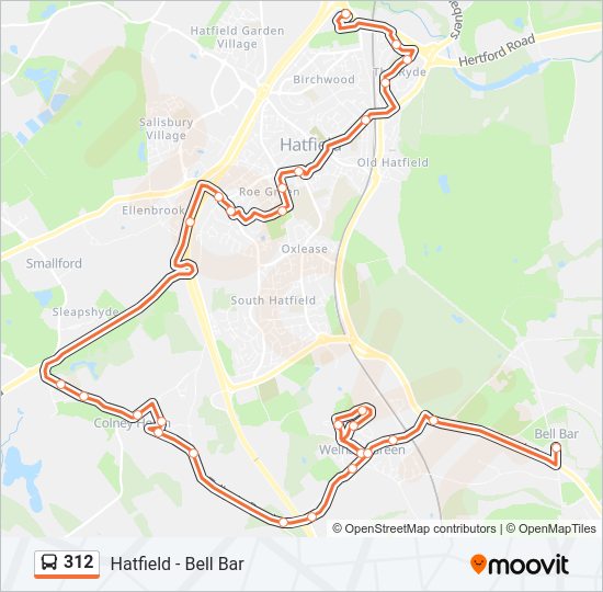 312 bus Line Map