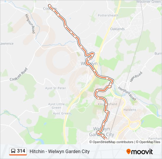 314 Bus Line Map