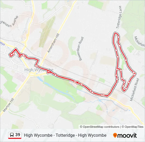 39 Bus Line Map