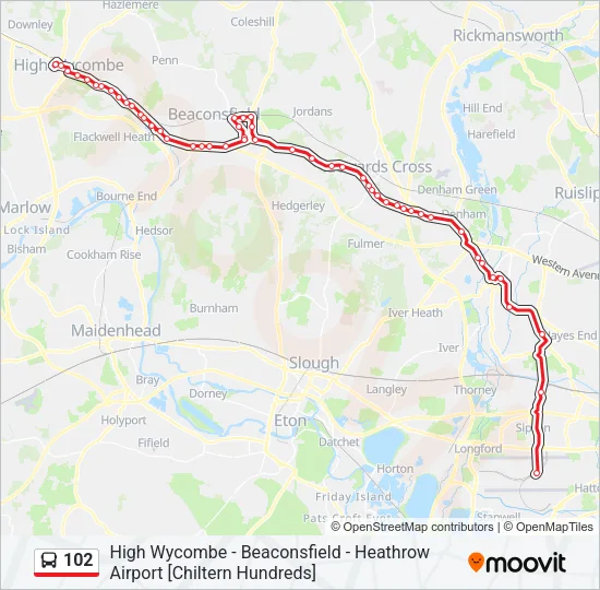 102 Bus Line Map