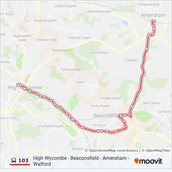 Bus 103 Route Map 103 Route: Schedules, Stops & Maps - Watford (Updated)