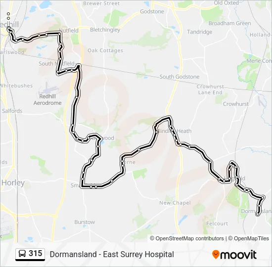 315 Bus Line Map