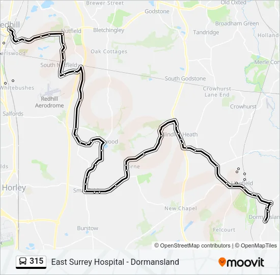 315 Bus Line Map