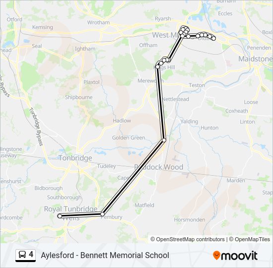 4 Bus Line Map