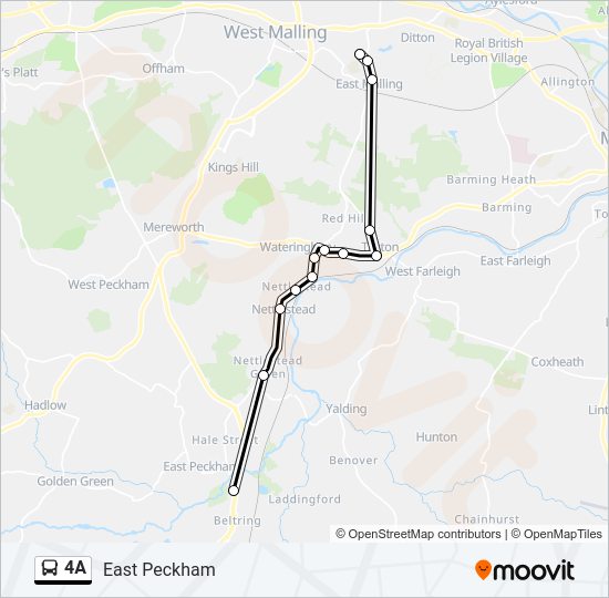 4A Bus Line Map