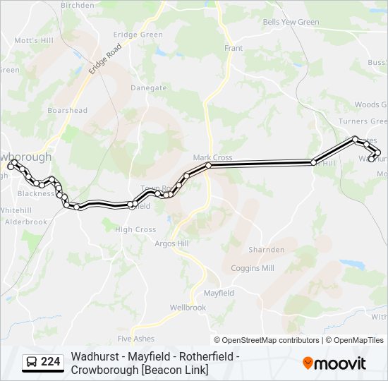 224 Bus Line Map